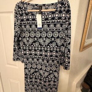 Beautiful Blue and White printed dress